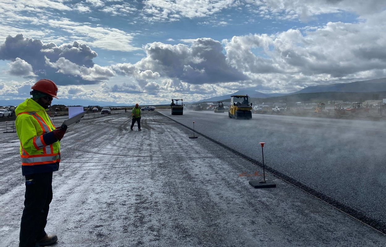 Construction aiming to replace the asphalt on the runway of Erik Nielsen Whitehorse International Airport.