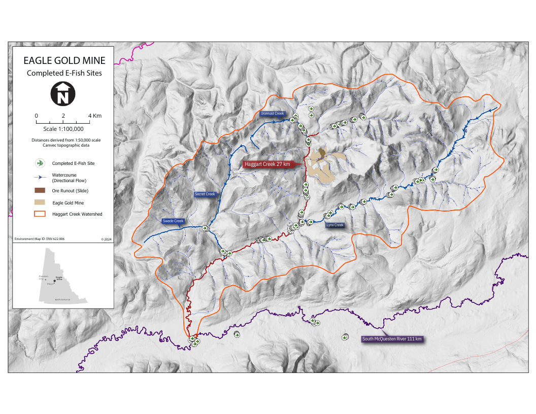 Map of area for fish monitoring