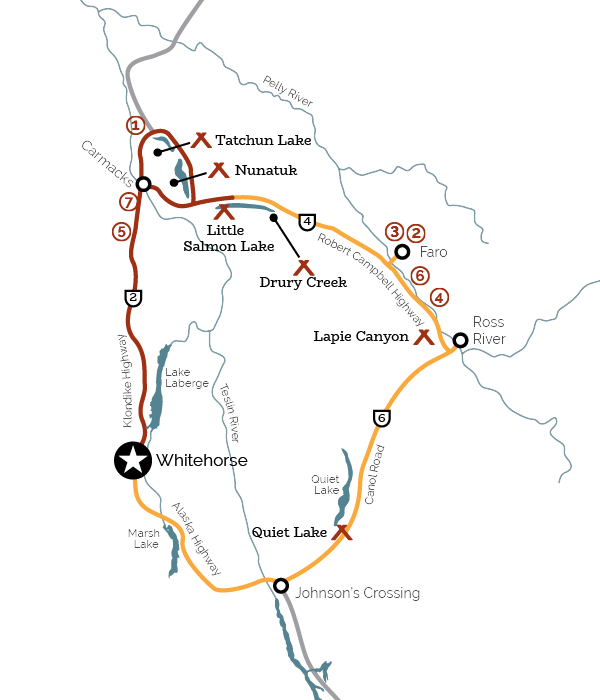 Map of Central Undiscovered road trip