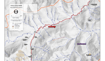 Map of water sample locations