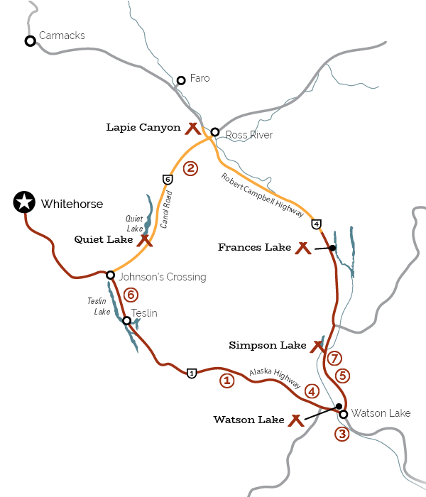 Map of Eastbound Undiscovered road trip