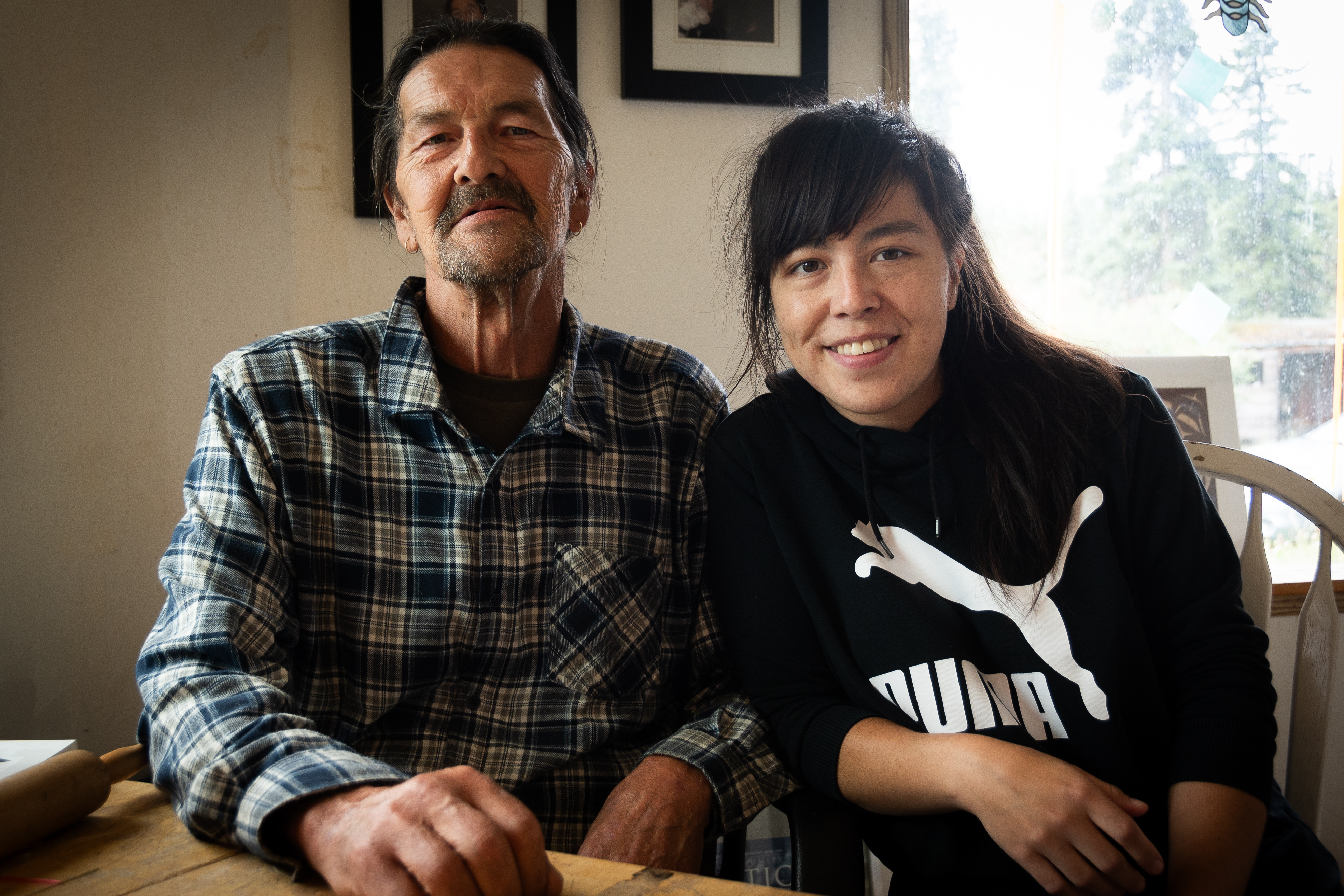Harold Gatensby is a survivor of Chooutla Residential School. His daughter, Violet Gatensby, is an artist who painted a commemorative piece on the grounds of the school.