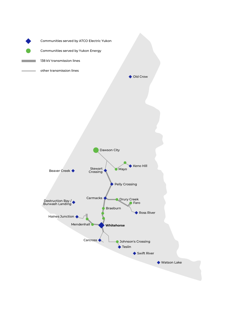 A map of the service area