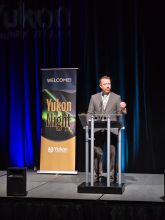 Energy, Mines and Resources Minister Ted Laking announced several initiatives to strengthen the Yukon’s mining sector while speaking on Monday at Yukon Night, an annual event hosted by the Yukon Chamber of Mines to help promote the territory as a mining jurisdiction. Credit: Government of Yukon
